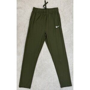 Nike Dry Fit Boys YLG Olive Green Pull On Pants Functional Drawstring/Pockets